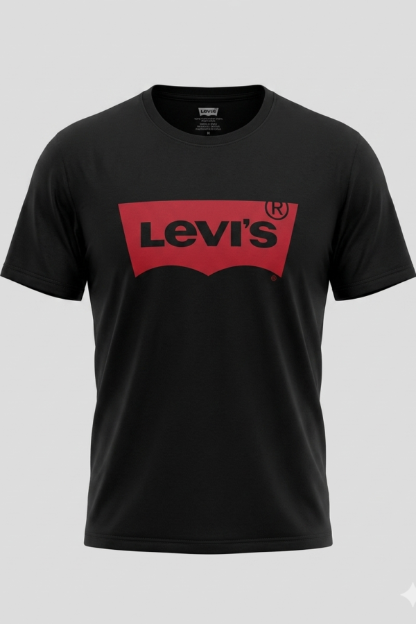 Levi's Men's Black Cotton T-Shirt