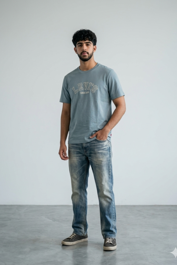 Levi's Men's Slate Blue Cotton T-Shirt