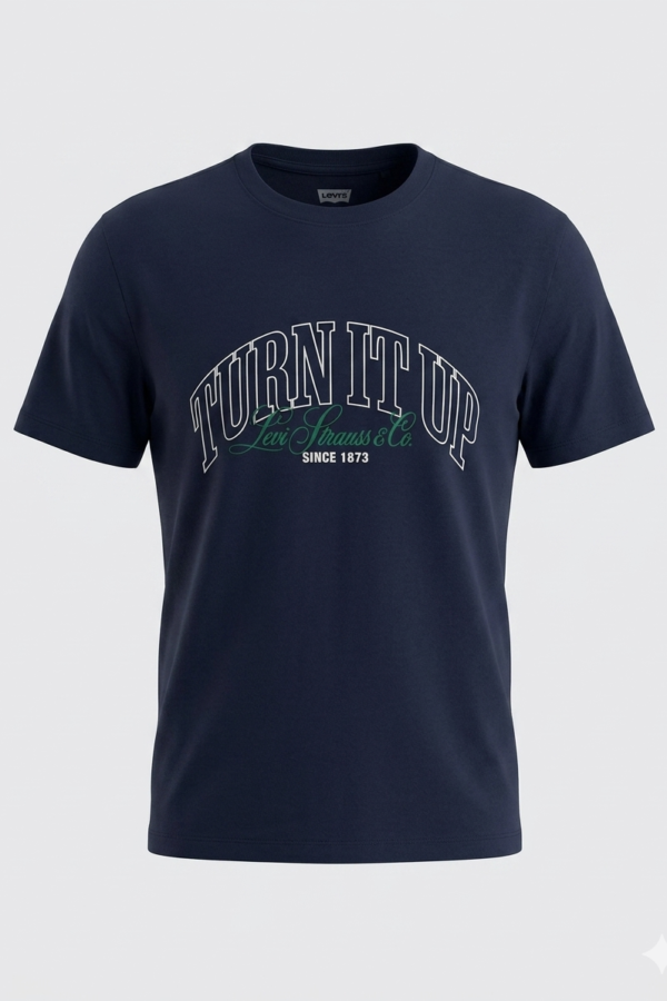 Levi's Men's Navy Blue Cotton T-Shirt
