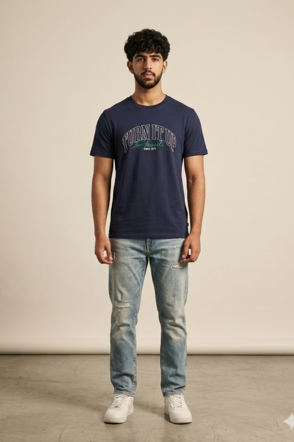 Levi's Men's Navy Blue Cotton T-Shirt