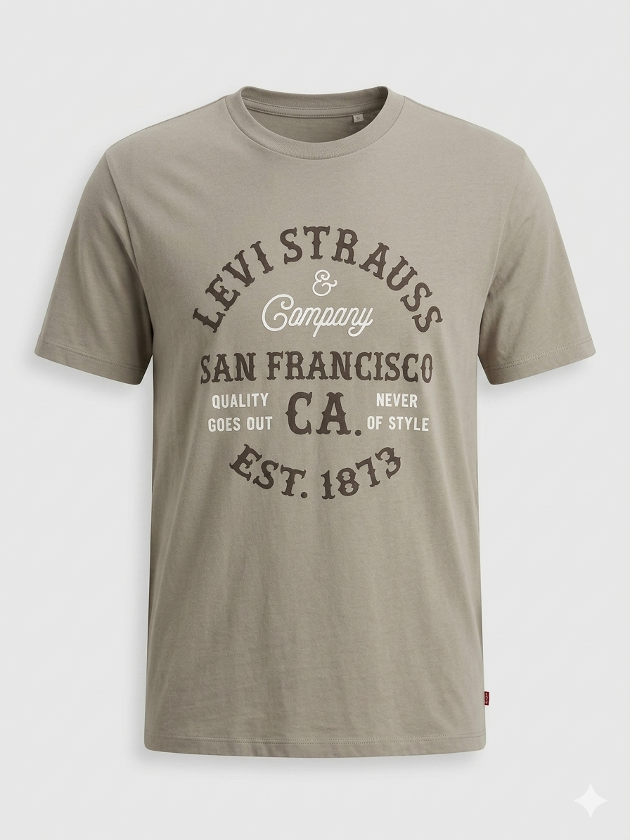 Levi's Men's Khaki Beige Cotton T-Shirt - Image 2