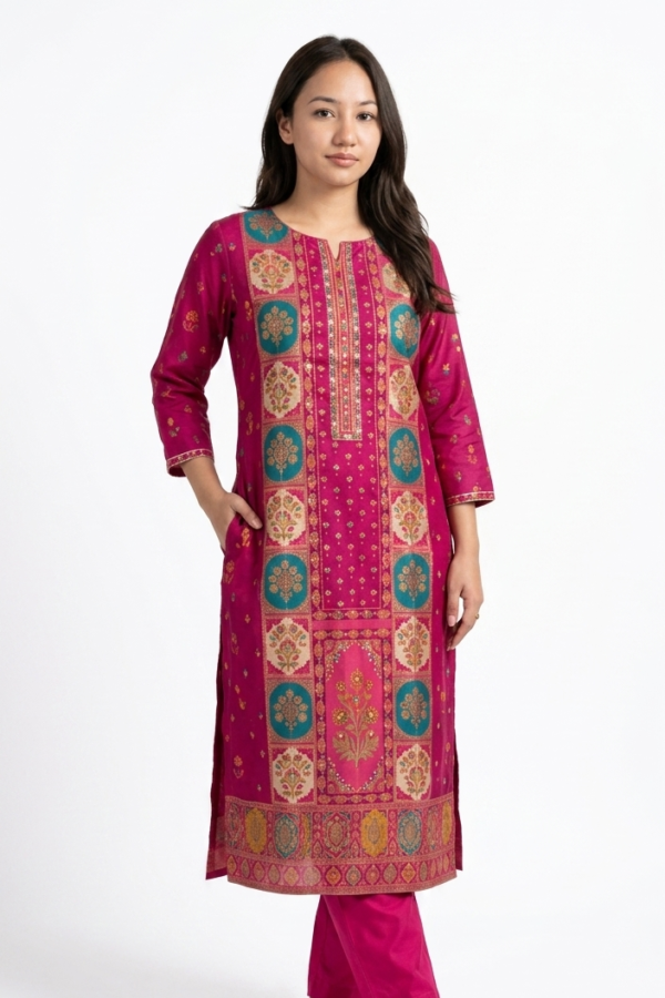 Rani Pink 3-Piece Salwar Suit Set