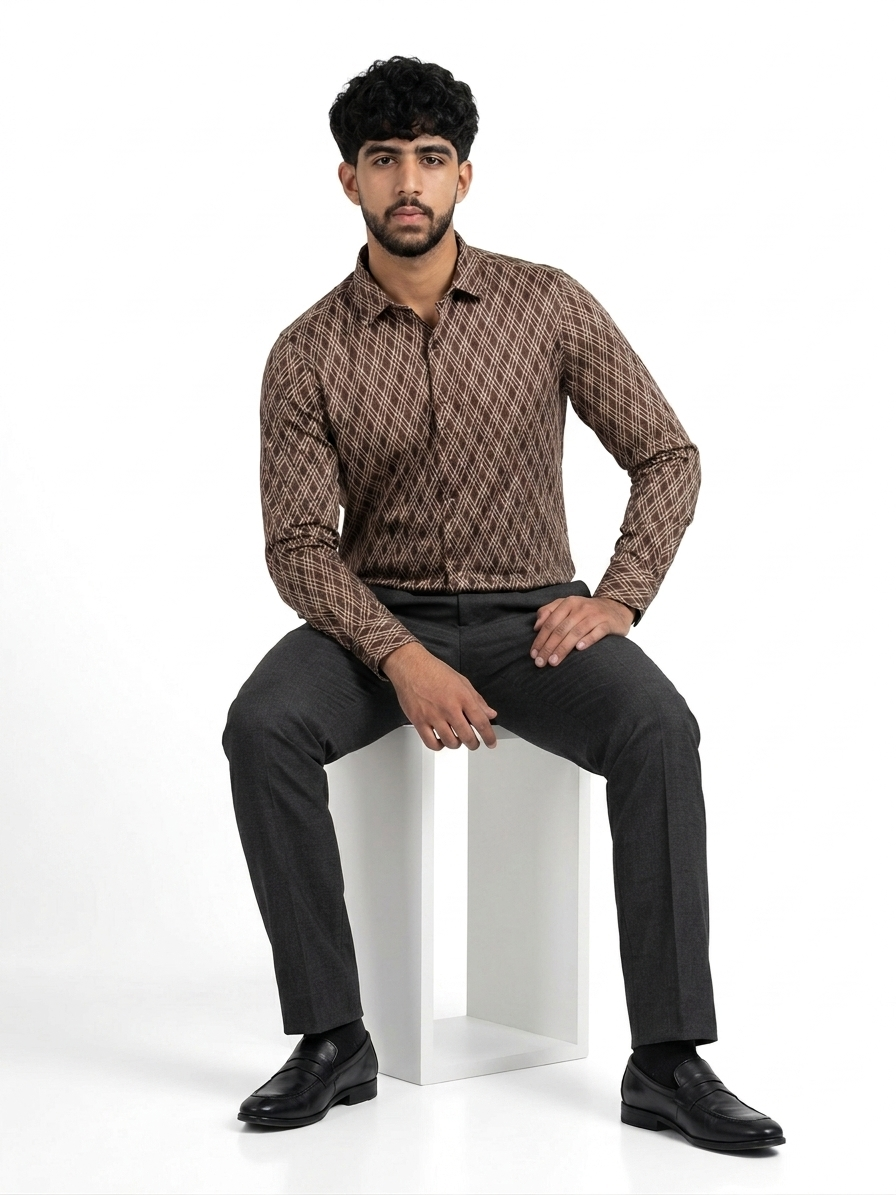 Sigotto Men's Brown Formal Shirt - Image 2