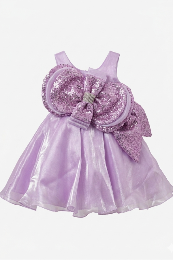 Lavender Shimmer Party Dress