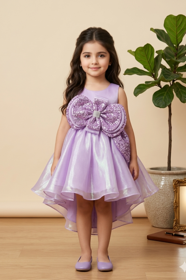 Lavender Shimmer Party Dress