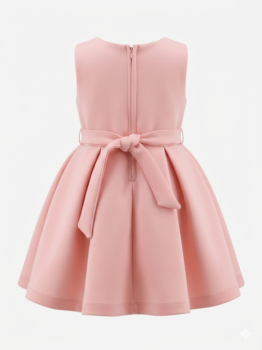 Girls' Dusty Rose Butterfly Party Dress - Image 5