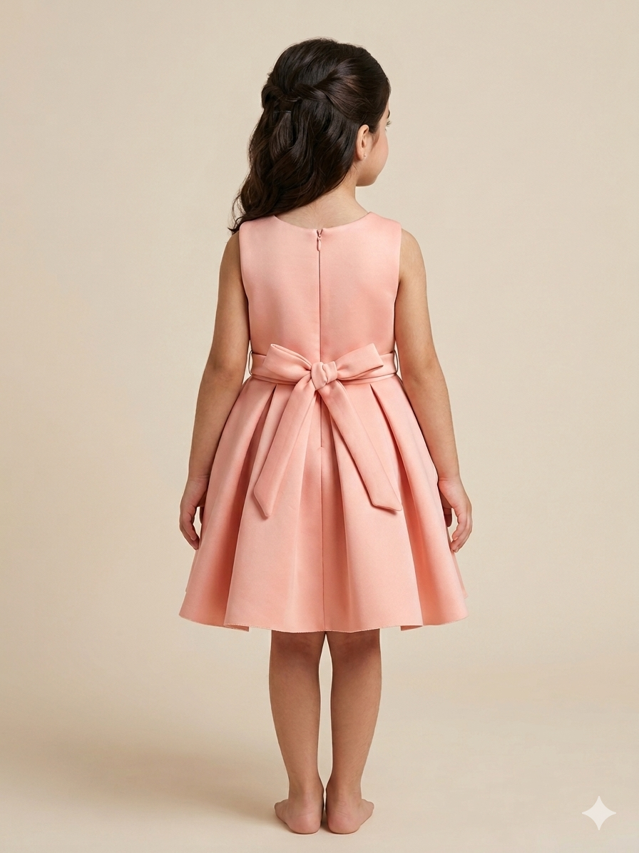 Girls' Dusty Rose Butterfly Party Dress - Image 3