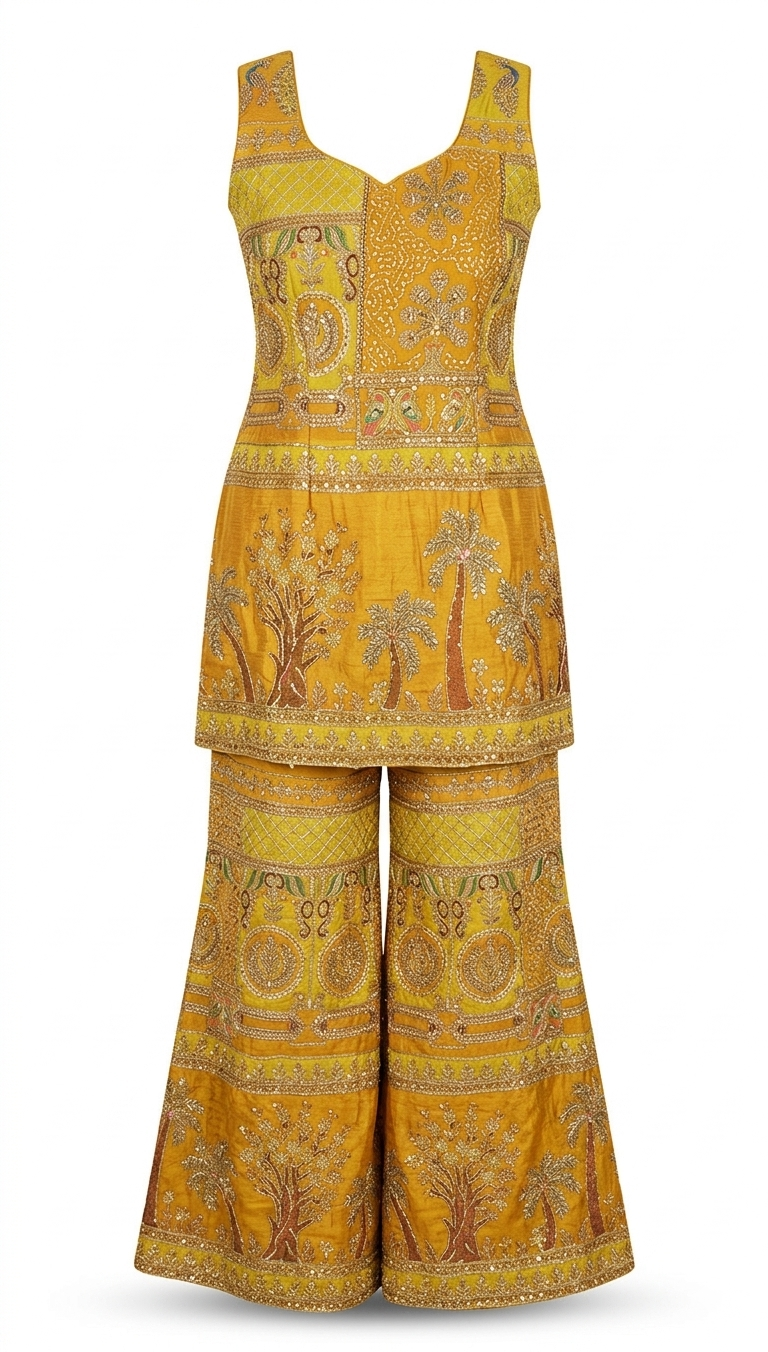 Women's Mustard Yellow Ethnic Co-Ord Set - Image 2