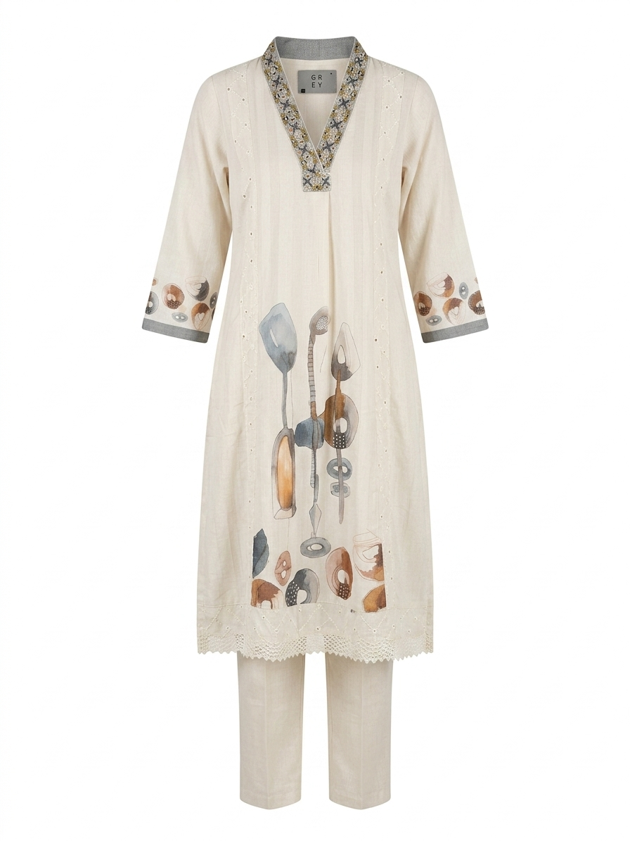 Printed Kurta With Matching Pants