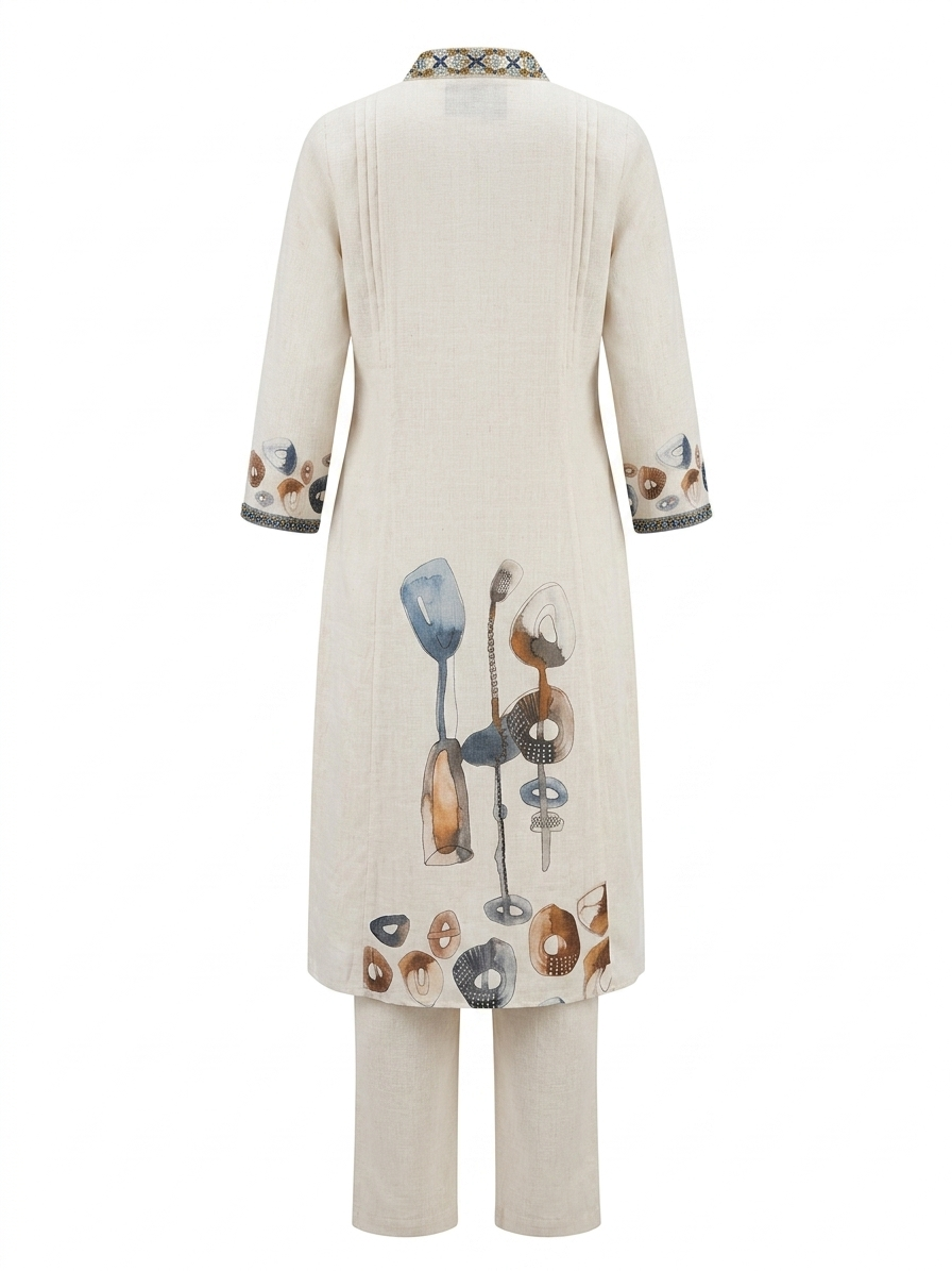 Printed Kurta With Matching Pants - Image 2
