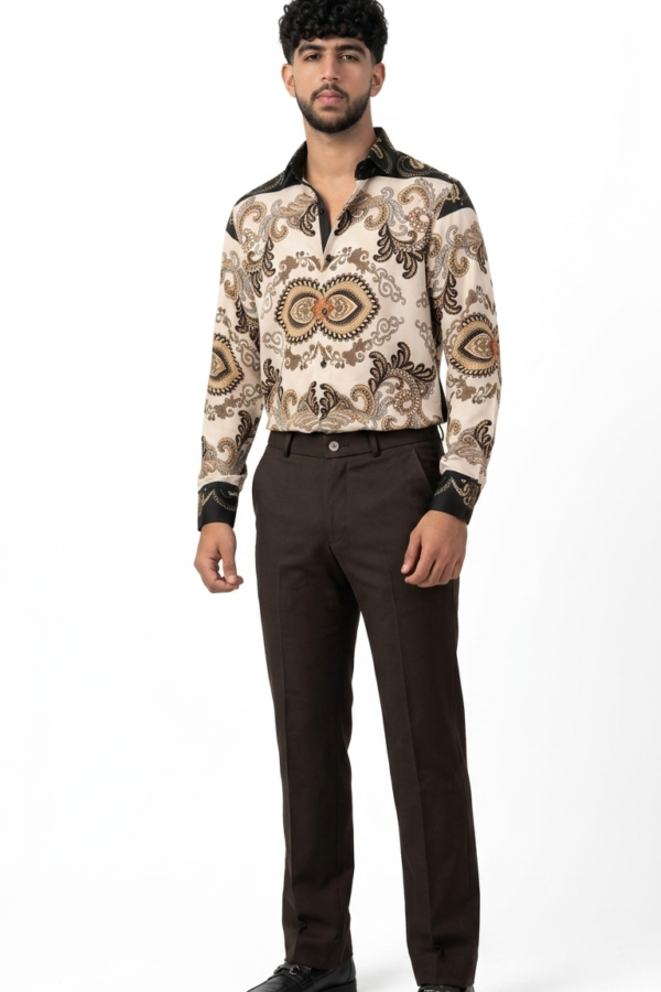 Men's Printed Paisley Casual Shirt