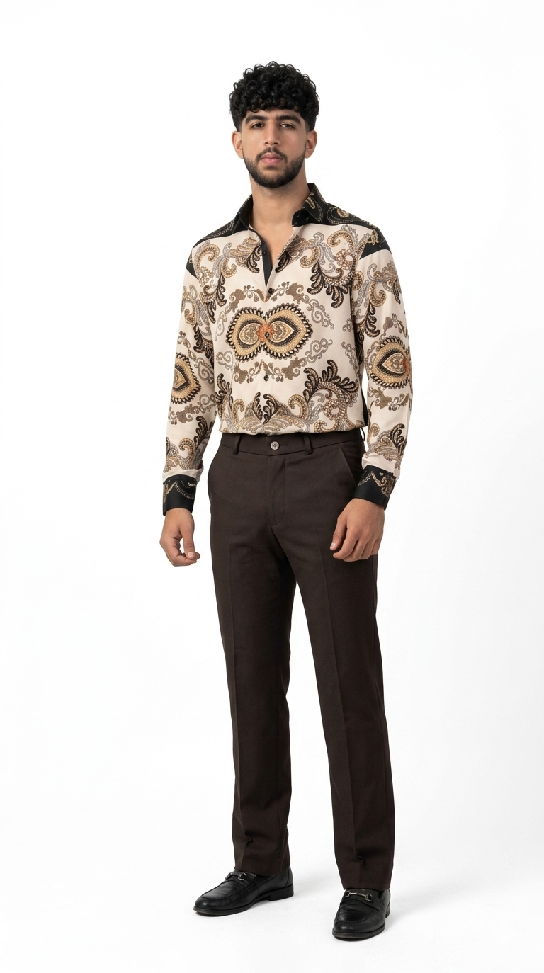 Men's Printed Paisley Casual Shirt