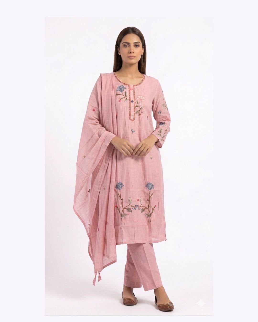 Women's Dusty Rose Floral 3-Piece Set