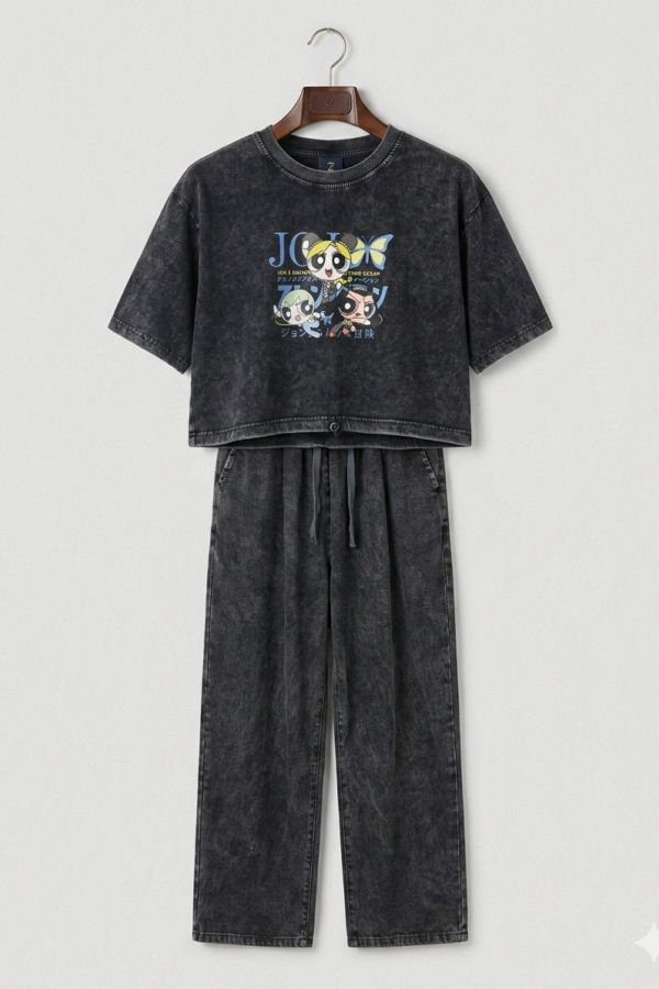 Acid Wash Graphic Co-ord Set
