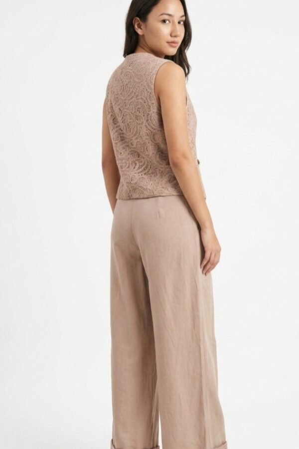 Beige Linen 2-Piece Co-ord Set
