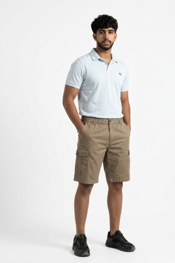 Khaki Brown Cargo Shorts