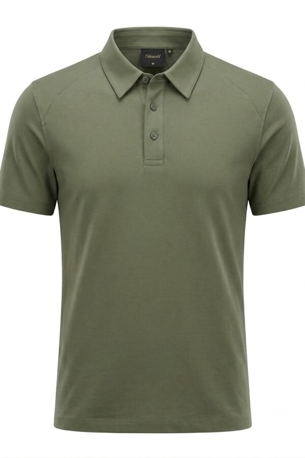 Men's Olive Green Polo T-Shirt.