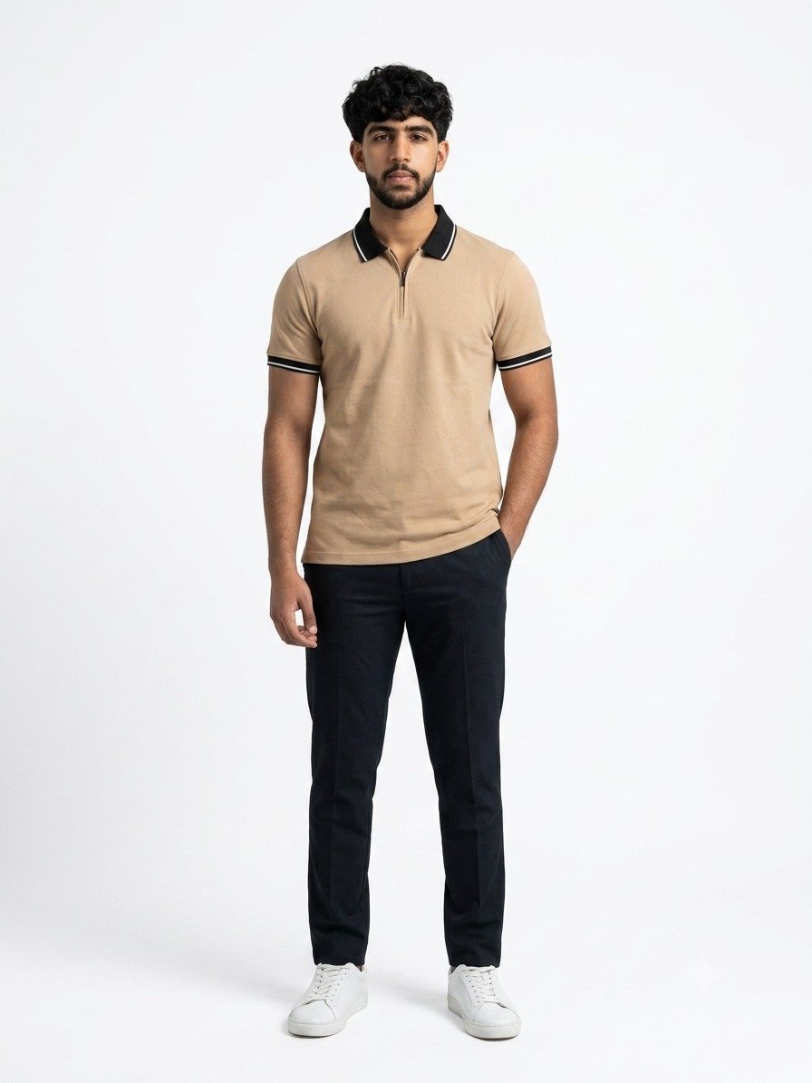 Beige Polo T-Shirt