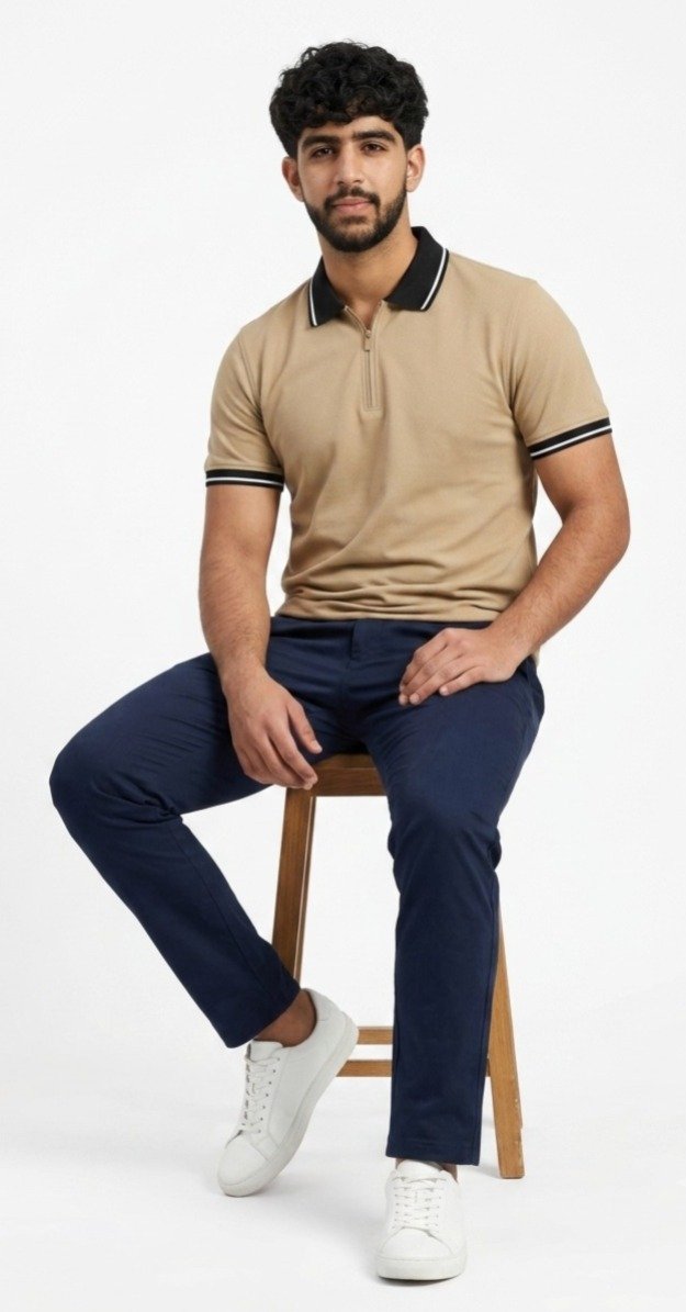 Beige Polo T-Shirt - Image 5