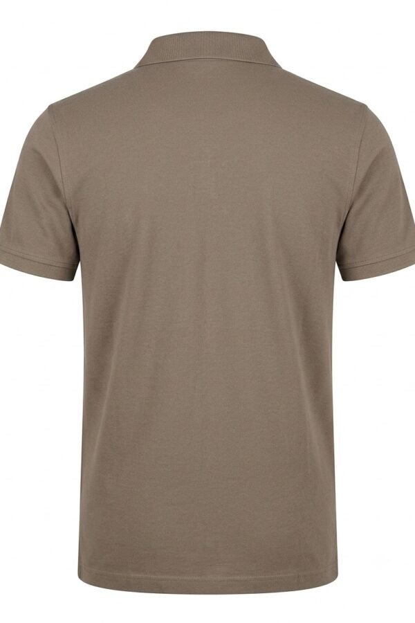 Grey Cotton Polo T-Shirt