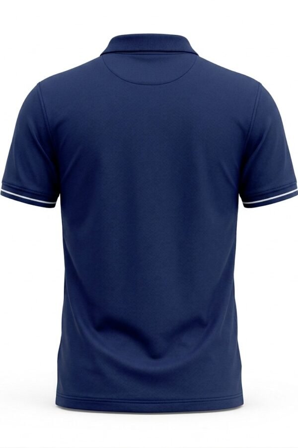 Men's Navy Blue Cotton Polo T-Shirt