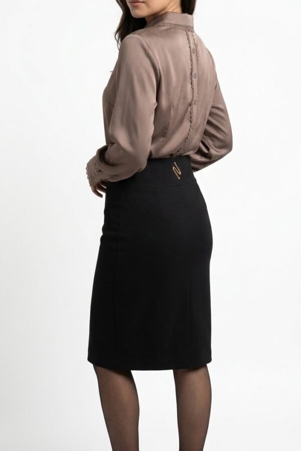 Mocha Brown Pencil Skirt 2-Piece Co-ord Set