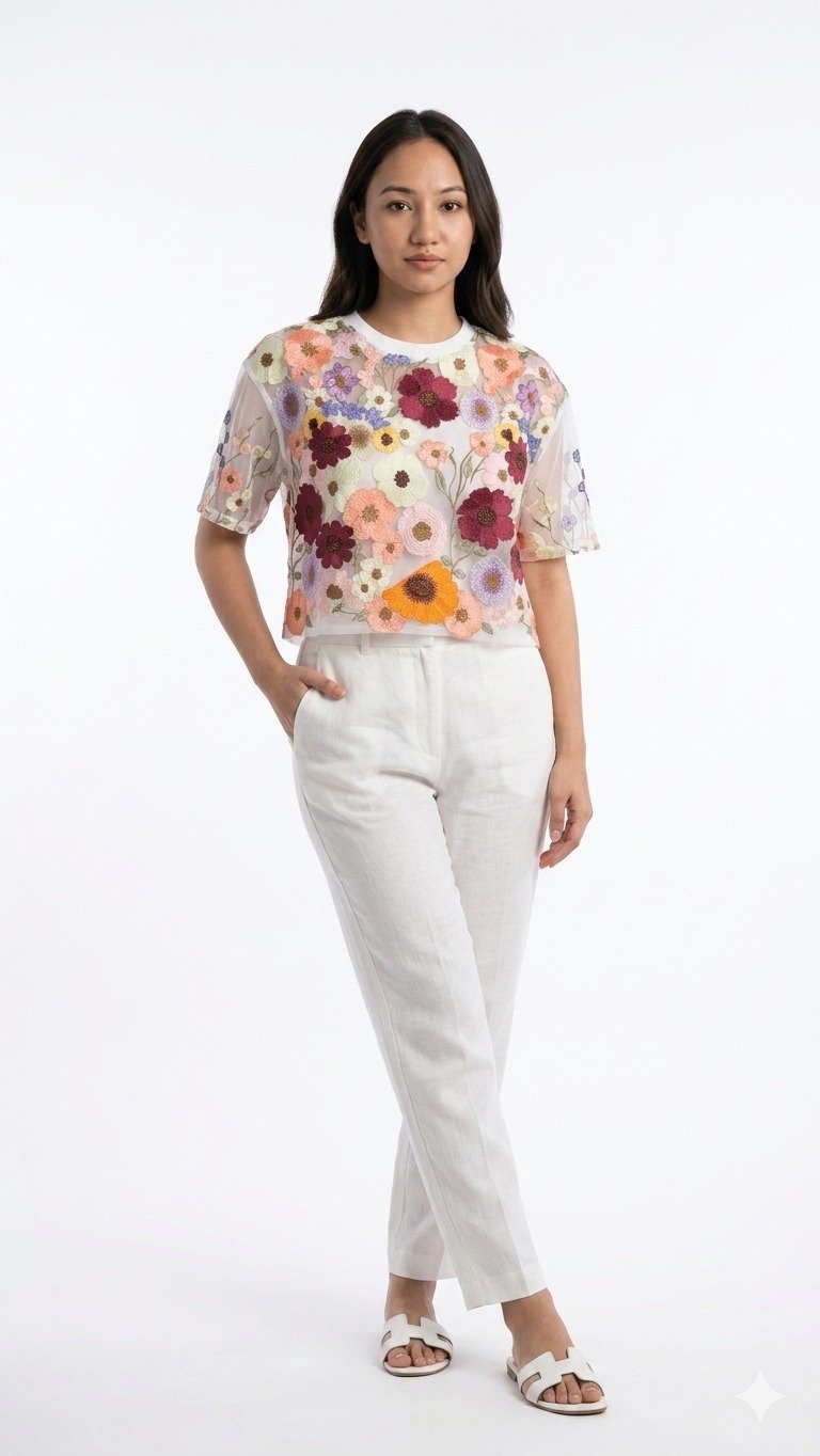 Women's Short Sleeve Crop Top