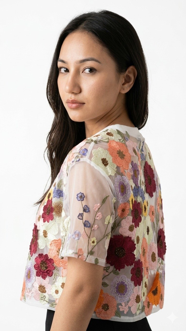 Women's Short Sleeve Crop Top - Image 4