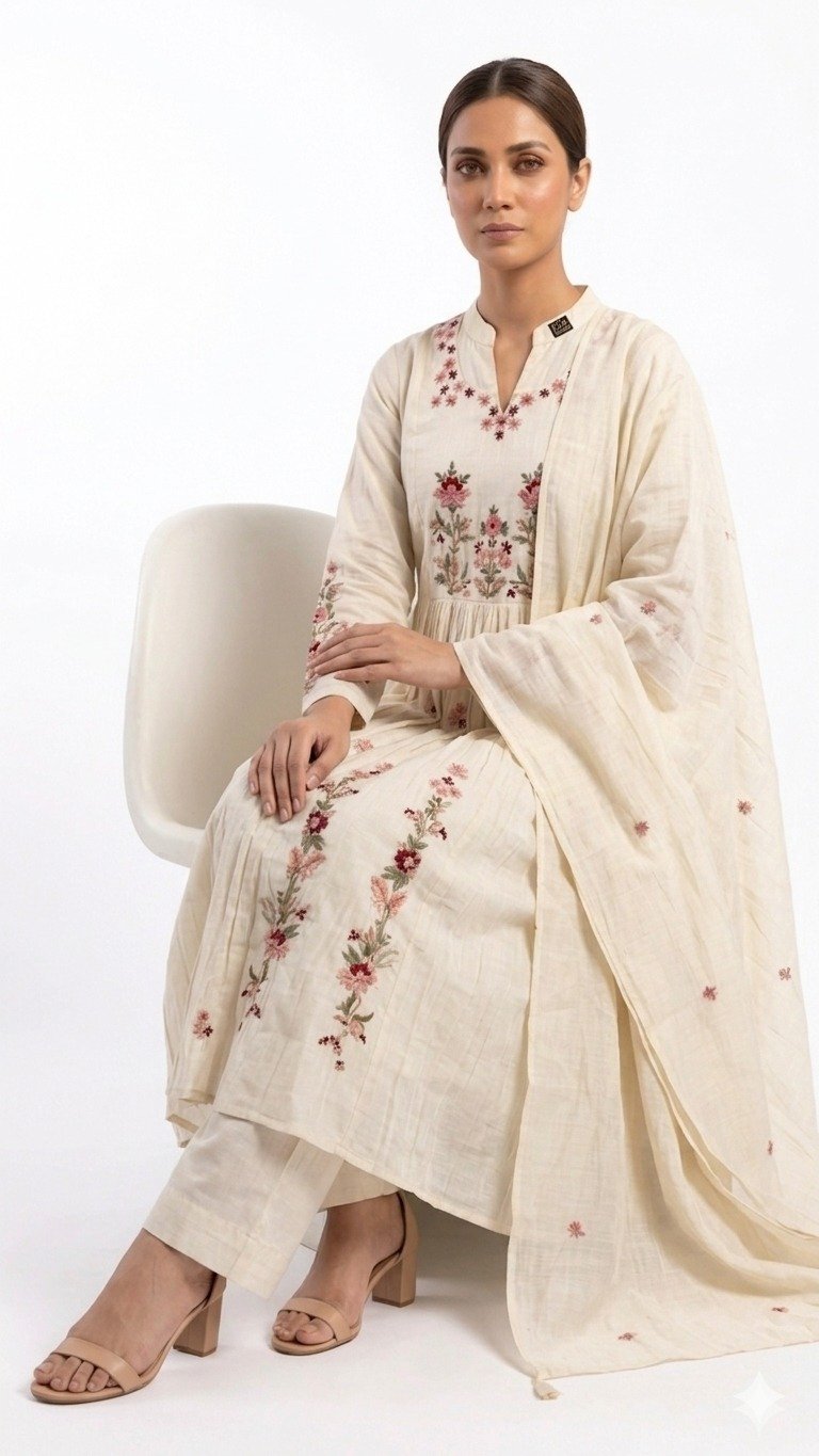 Women's Off-White Floral 3-Piece Set - Image 4