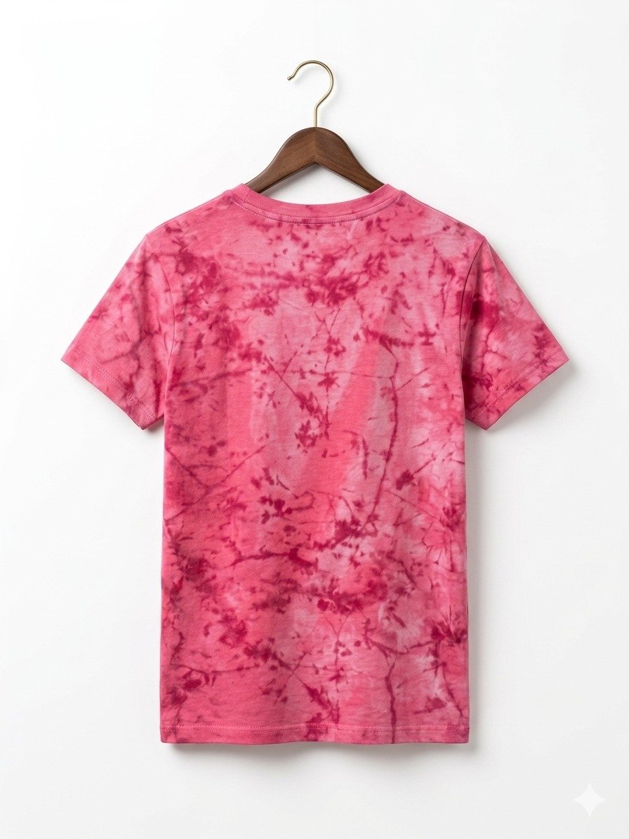 Women's Hot Pink Tie-Dye "TREASURE" Graphic T-Shirt - Image 5