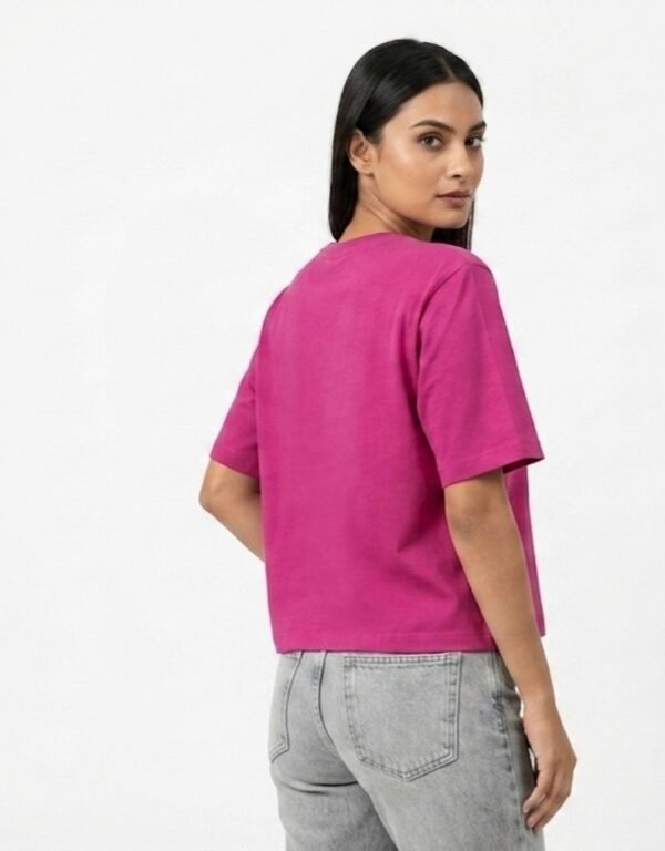 Women's Magenta Pink Graphic T-Shirt
