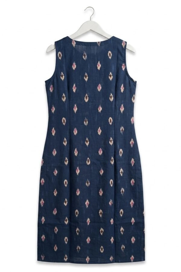 Navy Blue Ikat Print Kurti