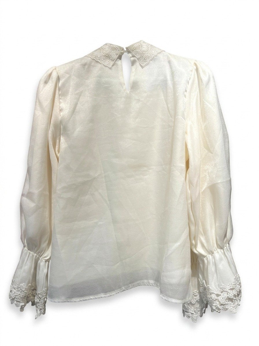 Embellished Lace Collar Statement Blouse - Image 5
