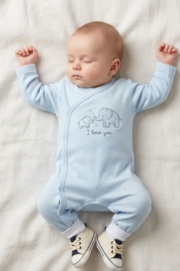Baby Blue Elephant Onesie