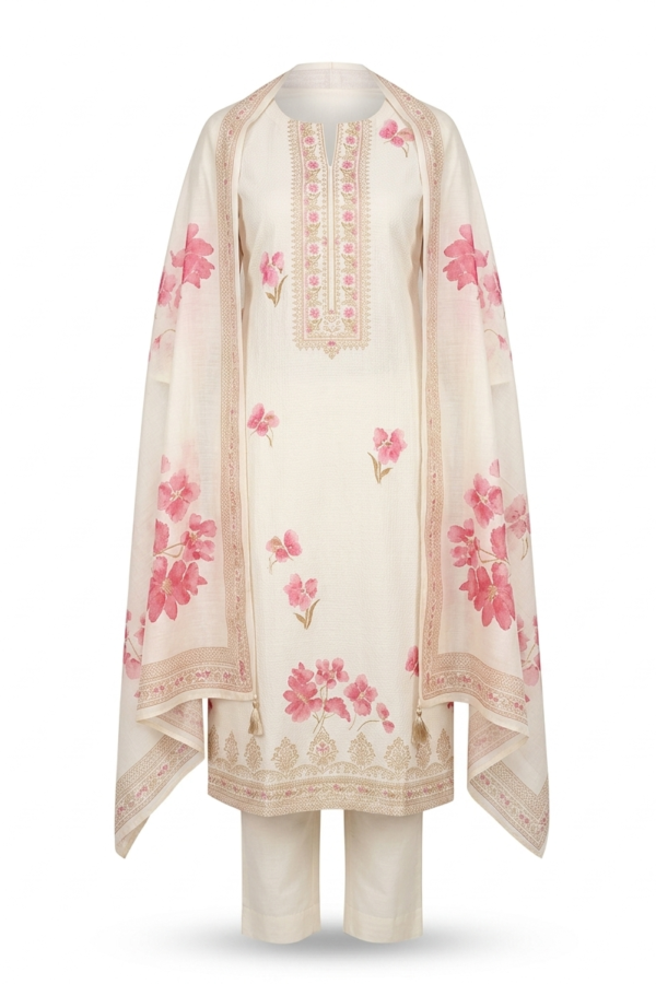Floral Embroidered Kurta Pant Set