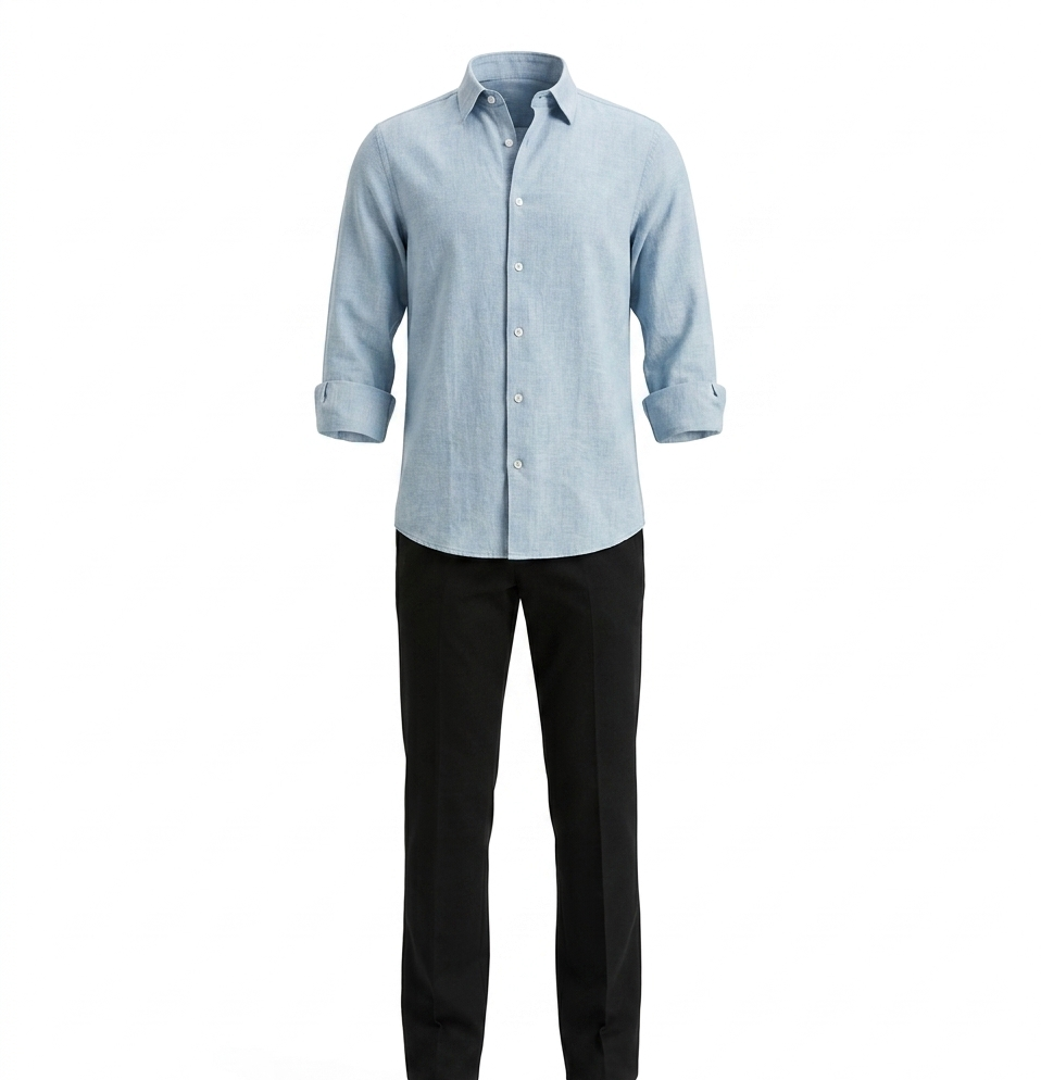 Light Blue Formal Casual Shirt - Image 2