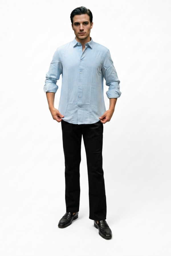 Light Blue Formal Casual Shirt