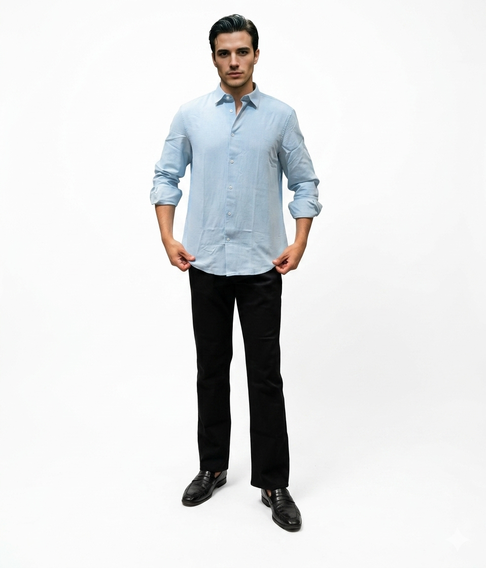 Light Blue Formal Casual Shirt