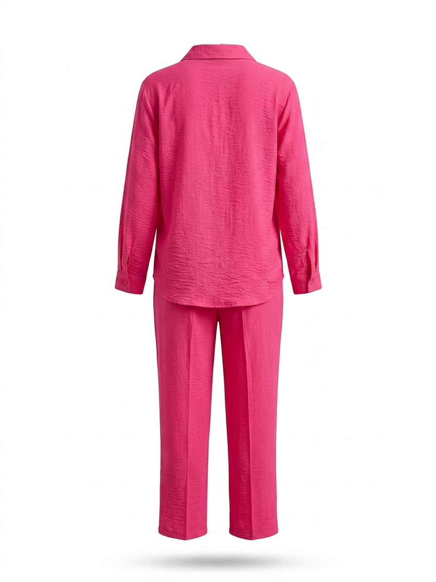 Floral Embroidered Pink Co-ord Set - Image 3