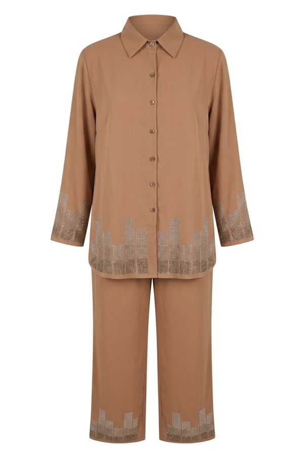 Embellished Tan Co-ord Set