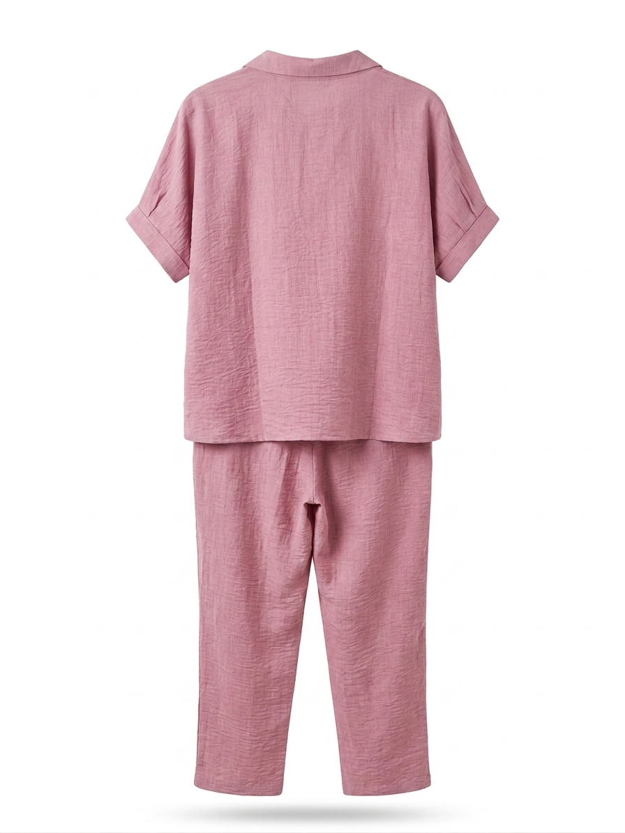 Pink Textured Pocket Co-ord Set - Image 4