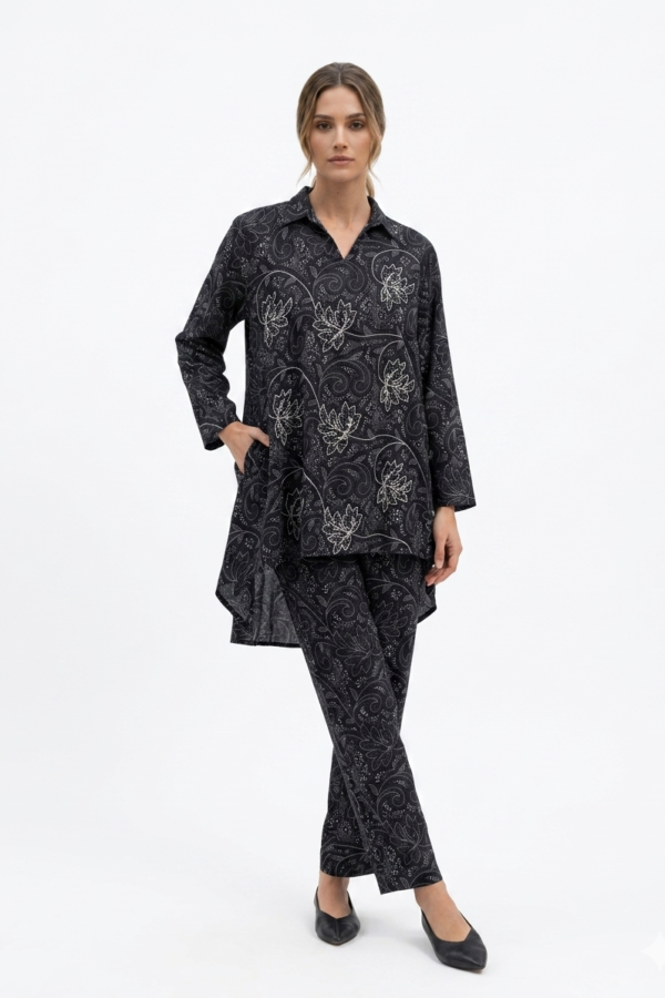Black Floral Printed Co-ord Set
