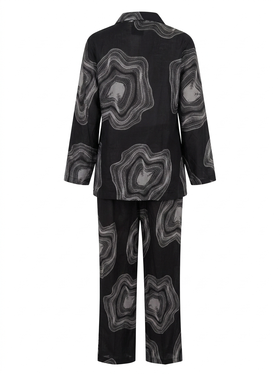 Black Abstract Printed Co-ord Set - Image 3