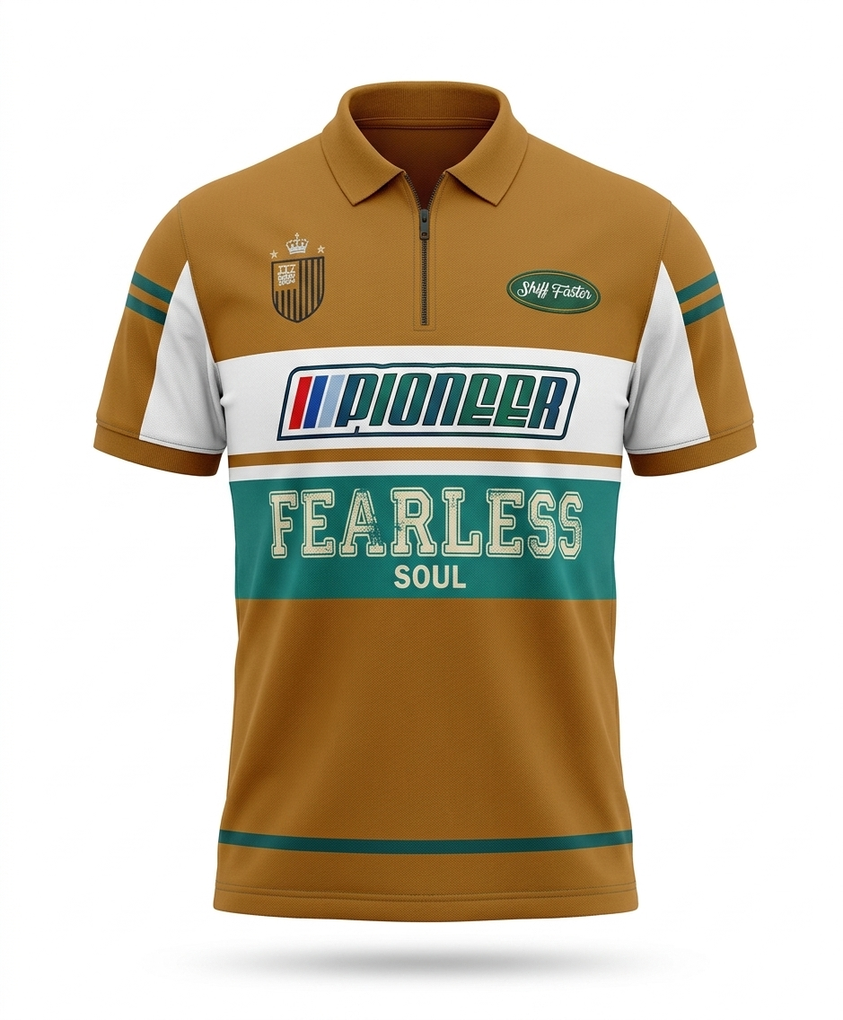 Mustard Graphic Pioneer Polo Shirt - Image 3