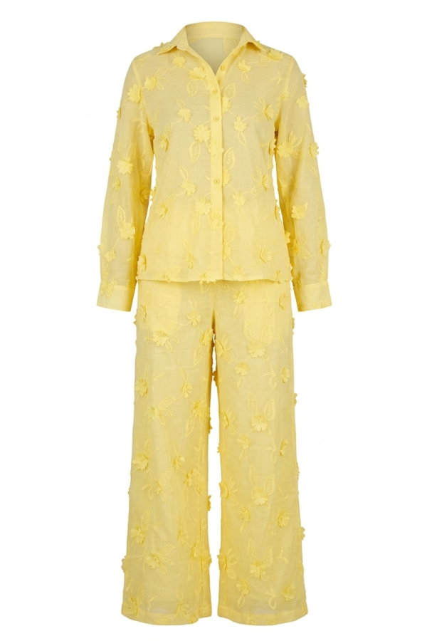 Women Yellow Floral Co-ord Set