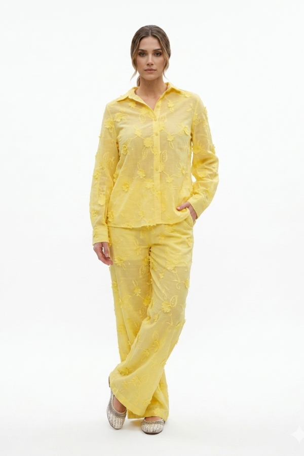 Women Yellow Floral Co-ord Set