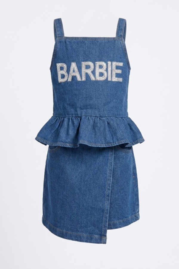 Barbie Denim Pinafore Dress