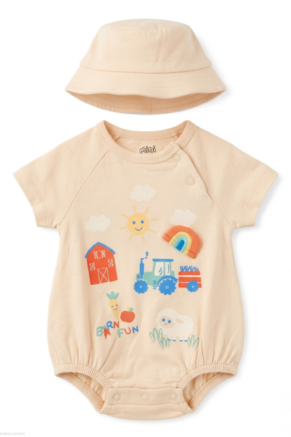 Newborn Printed Romper Set