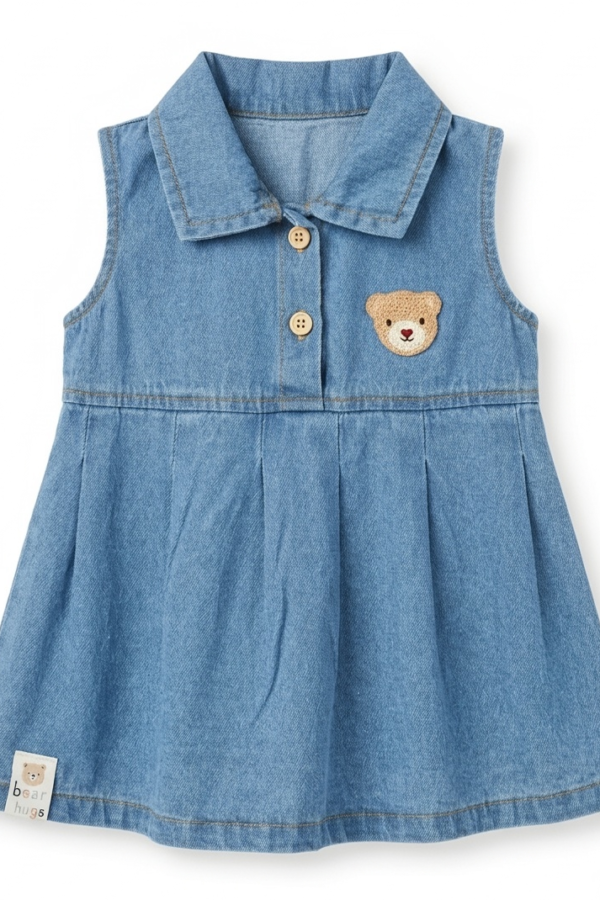 Newborn Girls Denim Dress