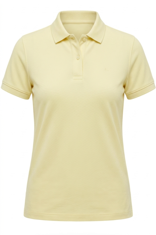 Pastel Yellow Cotton Polo Shirt